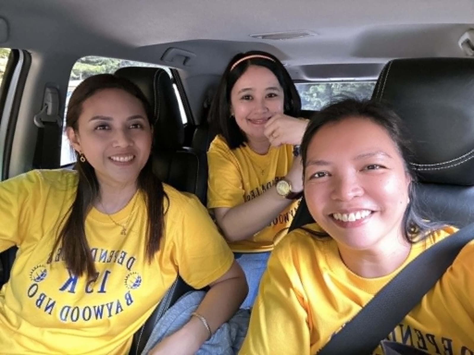 Ruth Abestilla with her Sun Life teammates travelling to an event